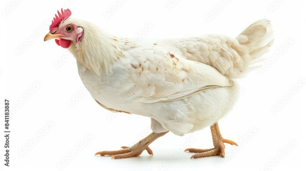 Fototapeta premium Dorking Chicken full body isoloted on white background ,