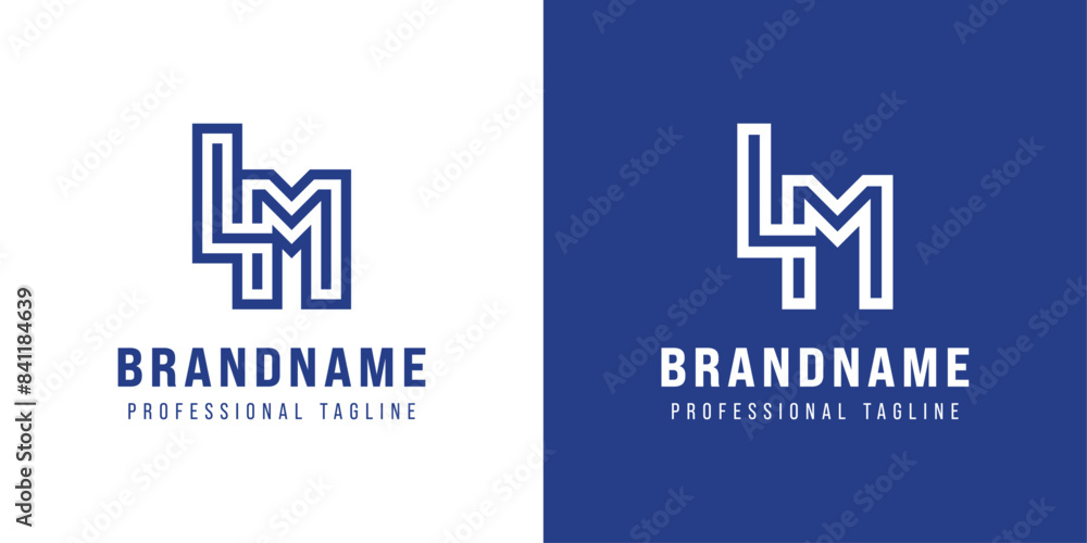 Letters LM Monogram Logo, suitable for any business with LM or ML initials Letters LM Monogram Logo, suitable for any business with LM or ML initials