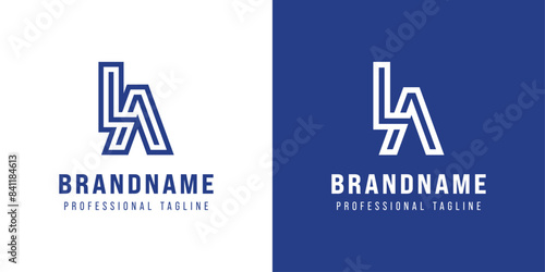 Letters LA Monogram Logo, suitable for any business with LA or AL initials