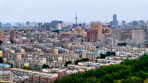 Architectural landscape of Changchun, China in early summer