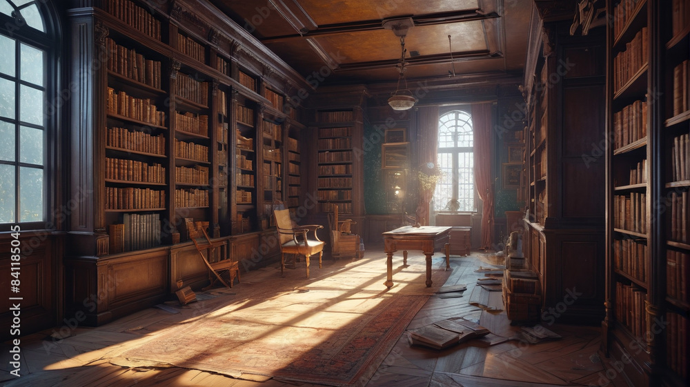 A journey through time in a forgotten library filled with dusty tomes and whispered tales, Generative AI A journey through time in a forgotten library filled with dusty tomes and whispered tales, Generative AI