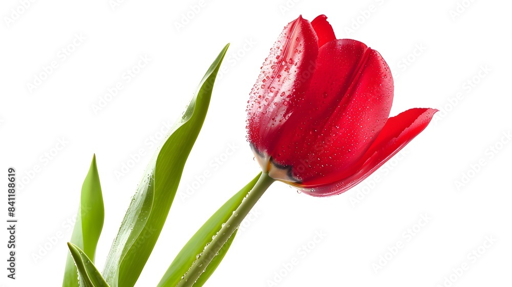Red tulip isolated on white background Red tulip isolated on white background