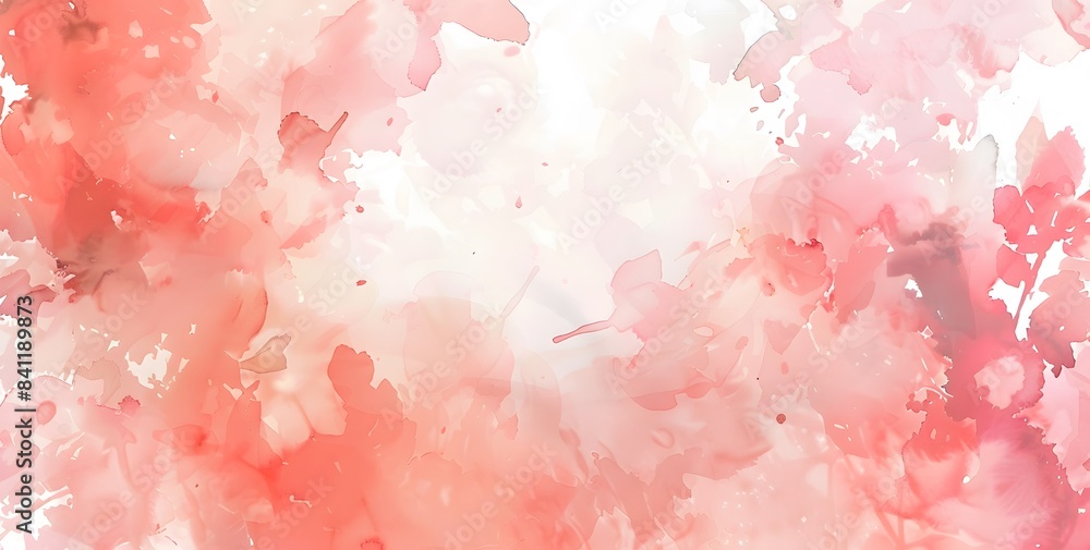 Delicate Peach Watercolor Background with Bokeh Effect Delicate Peach Watercolor Background with Bokeh Effect