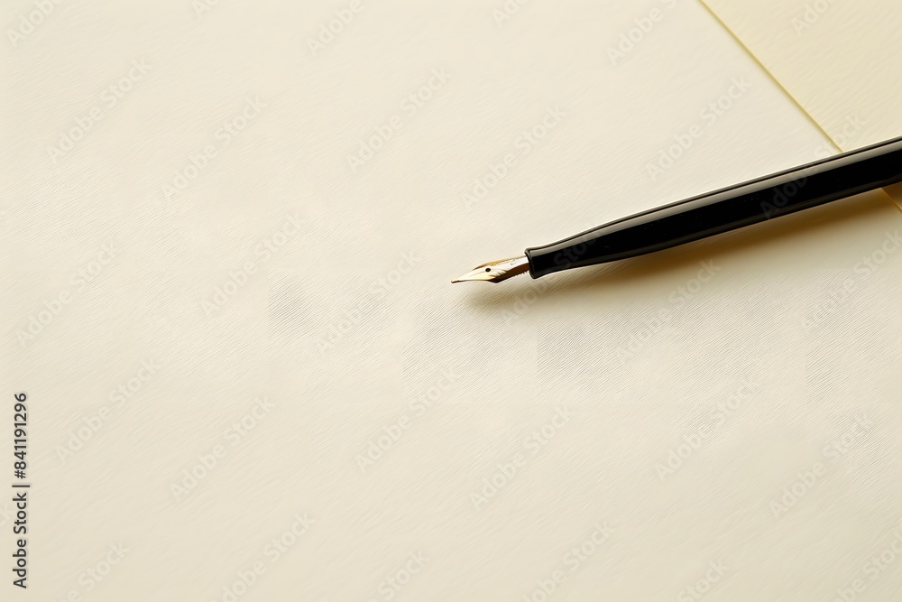 Blank Cream Paper with Fountain Pen for Writing Blank Cream Paper with Fountain Pen for Writing