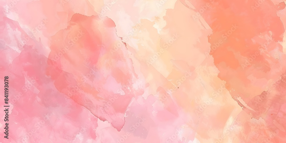 Fototapeta premium Abstract Watercolor Background - Pink & Peach Tones