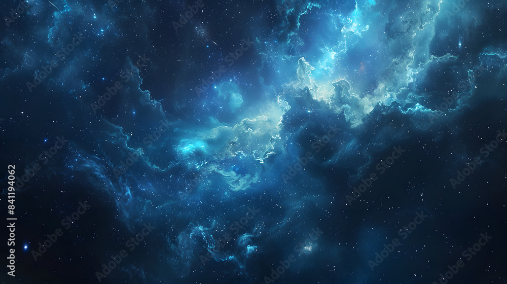 Design a galaxy texture with stars, nebulas, and cosmic swirls in a dark expanse