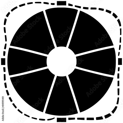 summer illustration lifebuoy silhouette beach logo float icon ring outline buoy bouy water sea help life safety swim inflatable shape pool saver preserver for vector graphic background