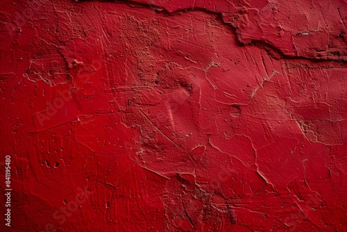 Red Cracked Wall Texture Background