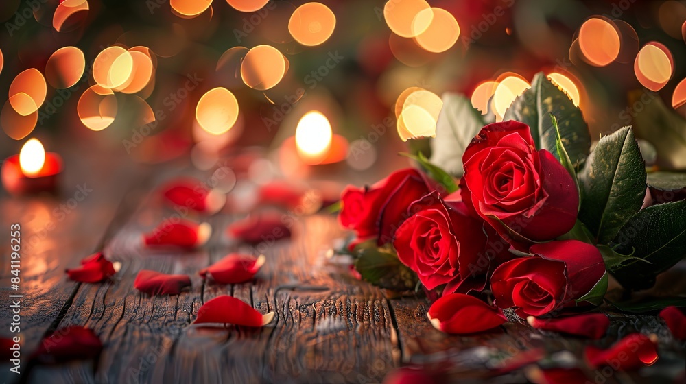 Valentine's Day Love And Roses Romantic Background Valentine's Day Love And Roses Romantic Background