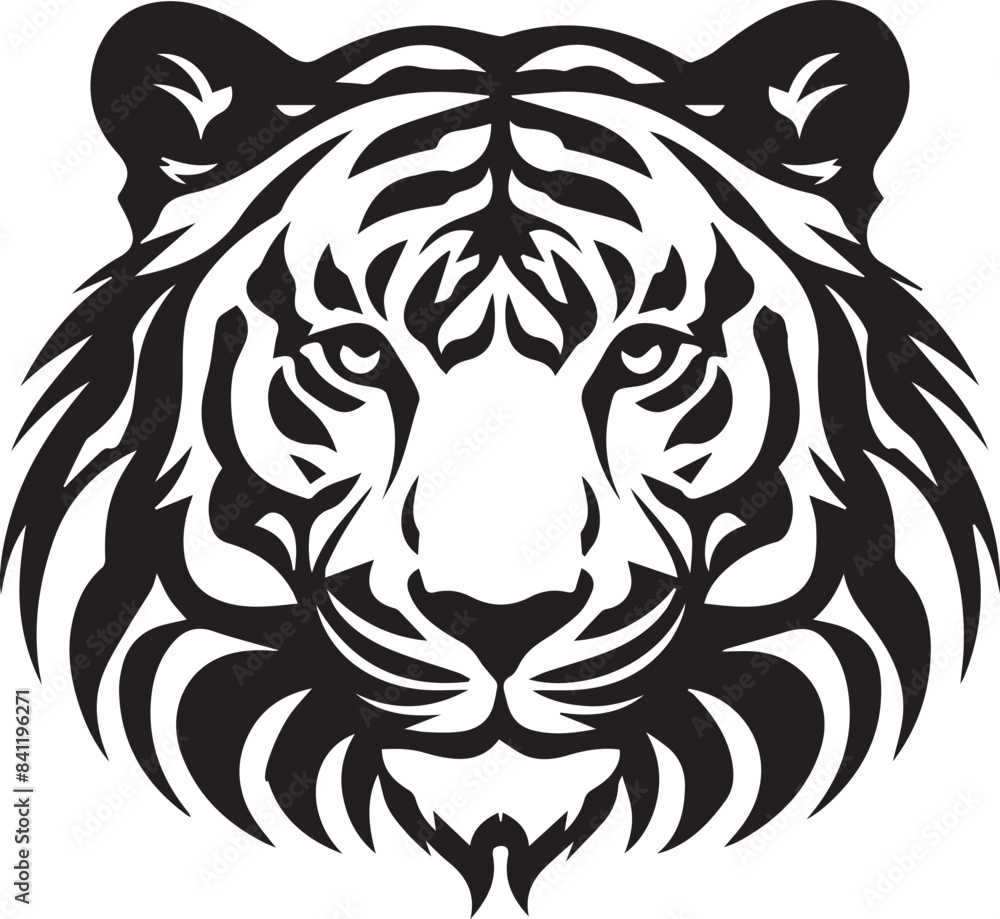 Obraz premium tiger head silhouette
