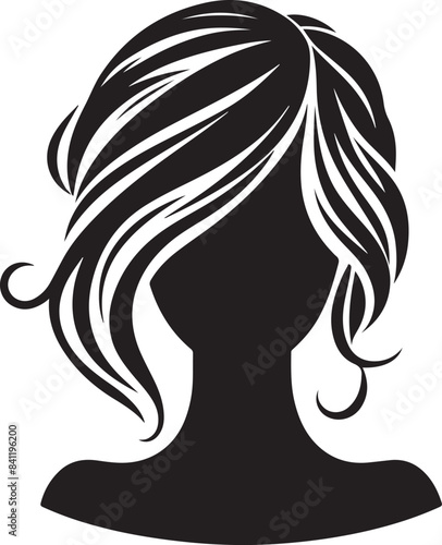 Girl Hairstyle Vector Illustration
