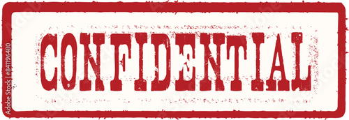 grunge red confidential stamp vector image