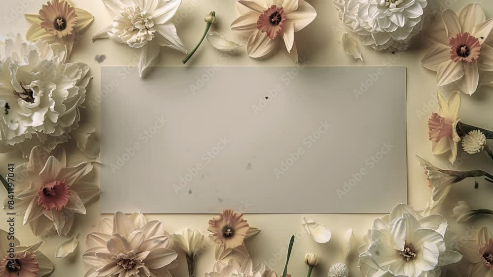 Blank paper for text copy space with pastel colour background and ...