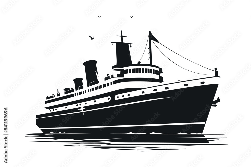 ship silhouette Vector design ship silhouette Vector design