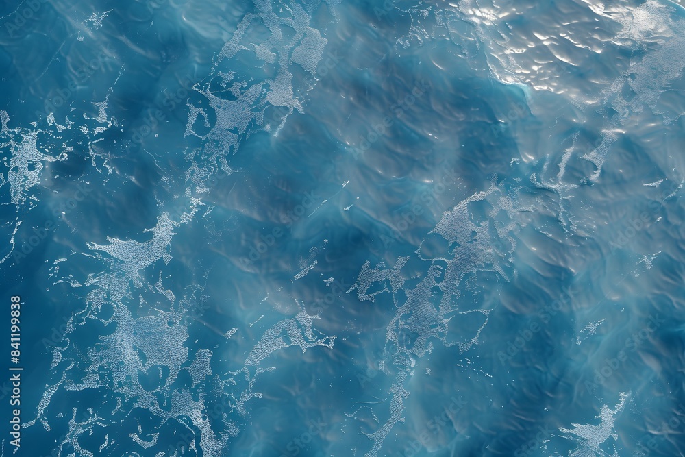 Obraz premium Blue Water Texture, 3D Rendered, 8K, Cinematic Lighting