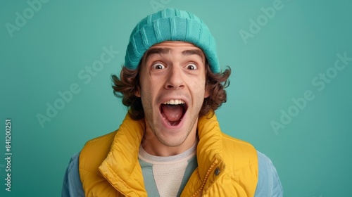 The surprised man portrait photo