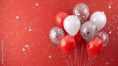 Wallpaper Mural Birthday Greeting Card with Festive Balloons Torontodigital.ca