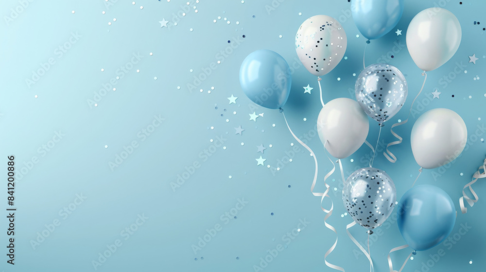 Festive Birthday Card with Balloons and Confetti Festive Birthday Card with Balloons and Confetti