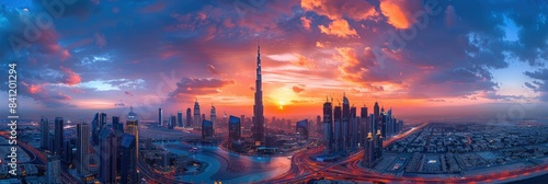 Dubai Skyline with Burj Khalifa