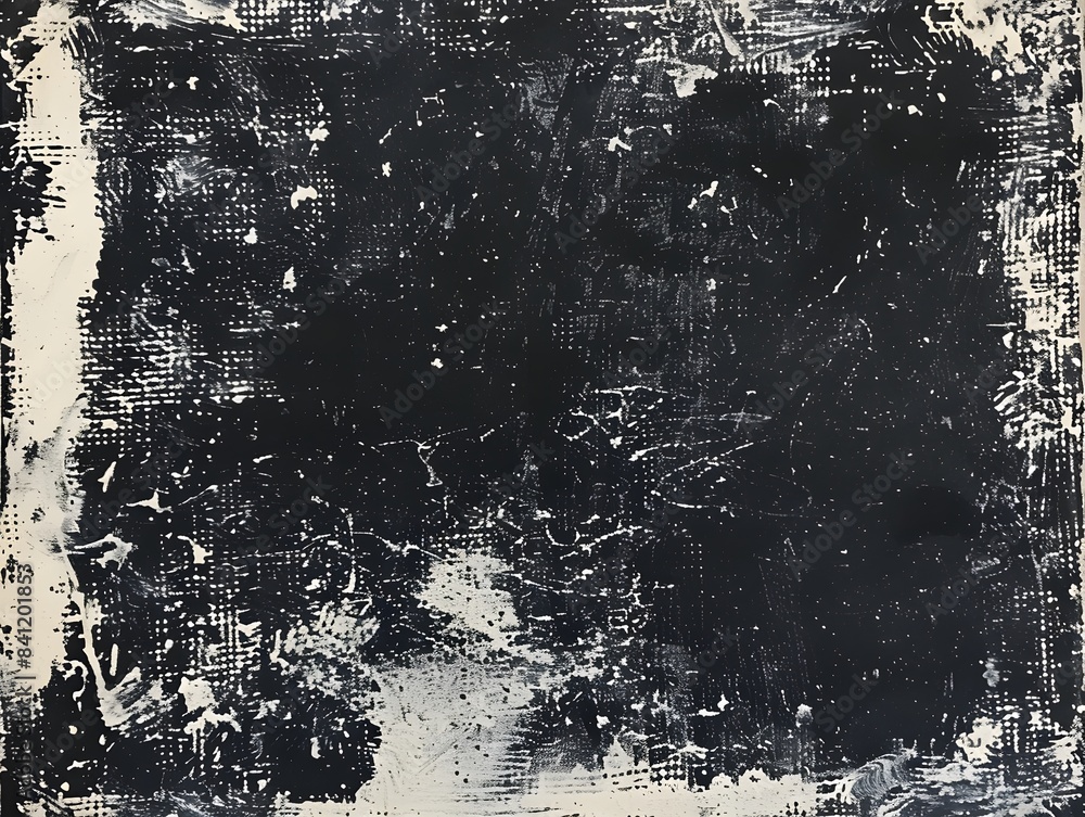 Obraz premium Distressed Black Paper Texture with White Ink