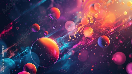 Wallpaper Mural Vibrant and futuristic abstract background with dark and colorful elements Torontodigital.ca