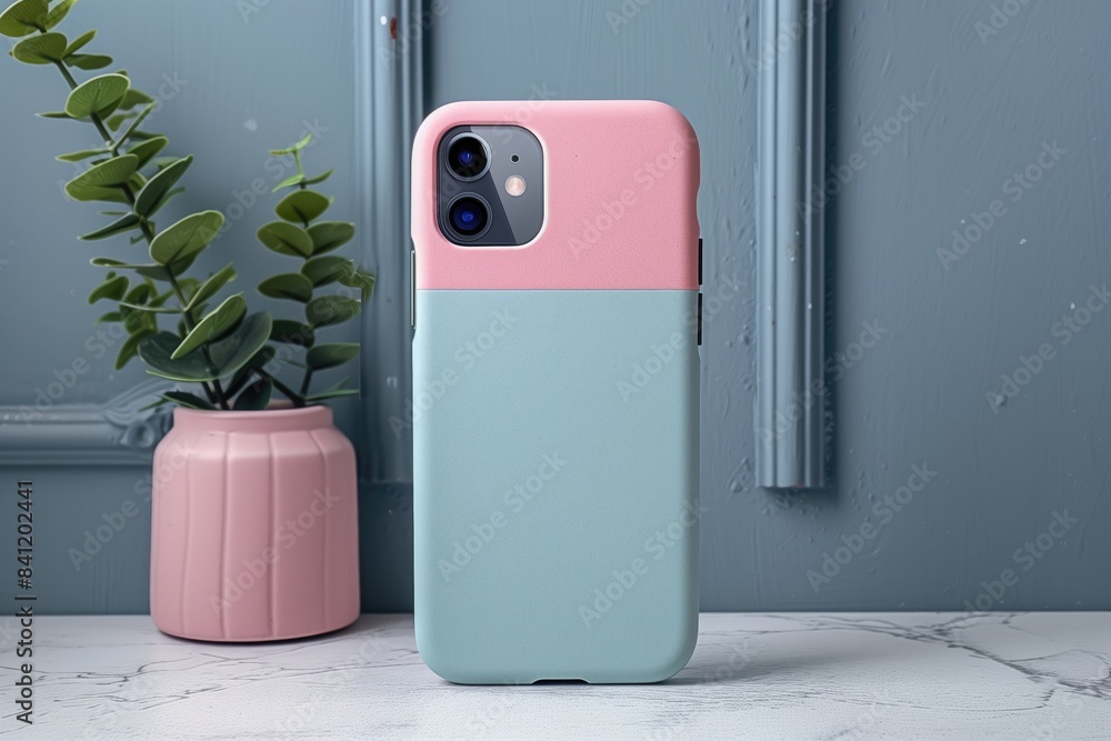 Phone case design, soft color, minimal background, mockup Phone case design, soft color, minimal background, mockup