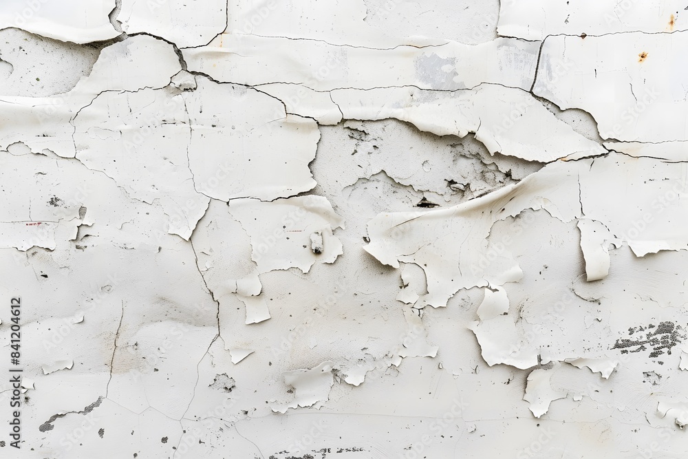 Obraz premium White Concrete Wall Texture Peeling Paint