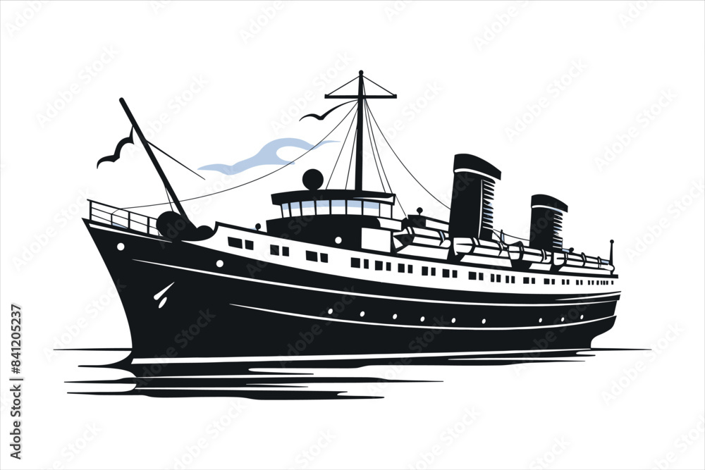 ship silhouette Vector design ship silhouette Vector design