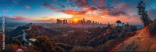 Los Angeles Skyline with Griffith Observatory