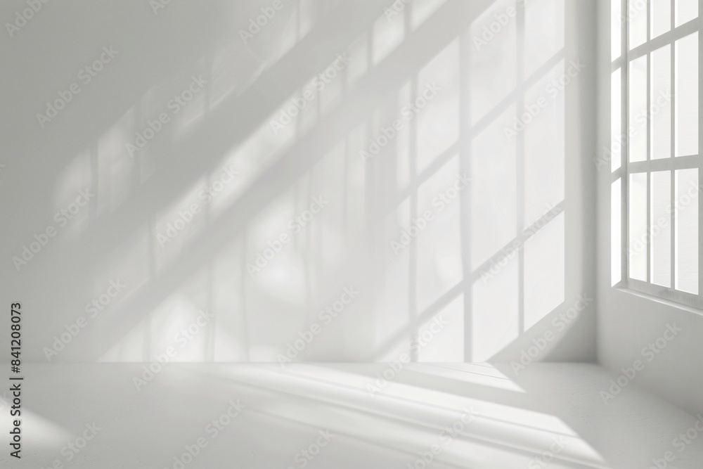 Obraz premium Window Light Shadows Minimalist White Background