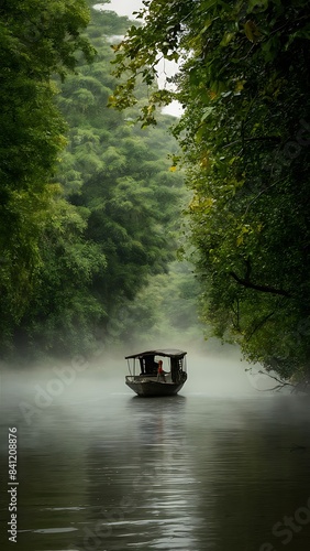 Wallpaper Mural Boat And Pond Torontodigital.ca