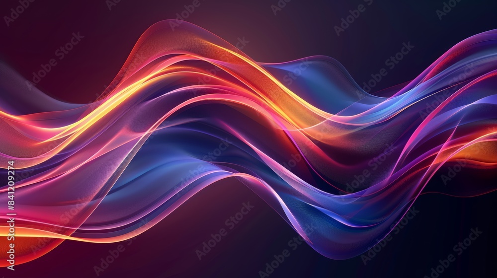 Design an abstract background with a dynamic, flowing ribbon effect, using smooth curves and bright, gradient colors to create a sense of movement and energy. Design an abstract background with a dynamic, flowing ribbon effect, using smooth curves and bright, gradient colors to create a sense of movement and energy.