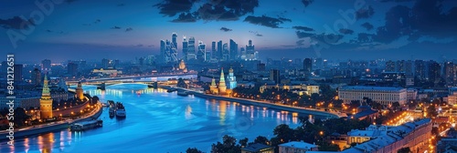 Moscow Skyline with Kremlin