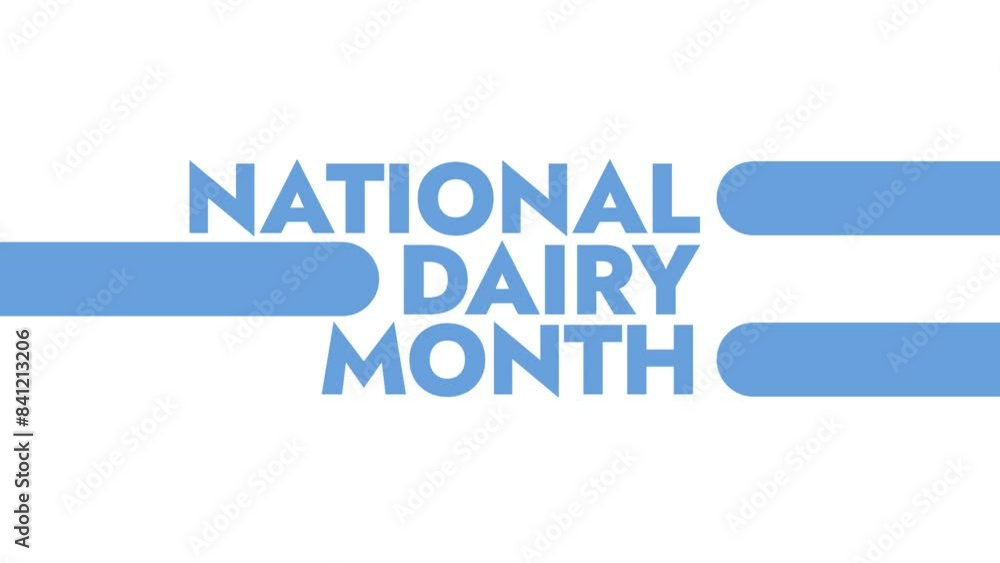 National Dairy Month colorful motion graphics seamlessly loopable text animation on a white or black background great for celebrating national dairy month in june National Dairy Month colorful motion graphics seamlessly loopable text animation on a white or black background great for celebrating national dairy month in june