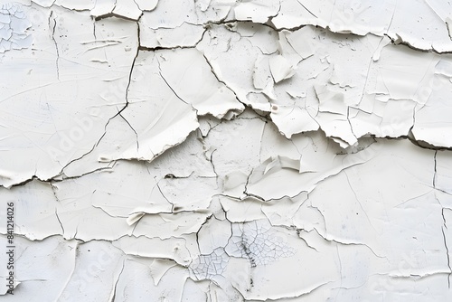 Abstract Cracked White Wall Texture