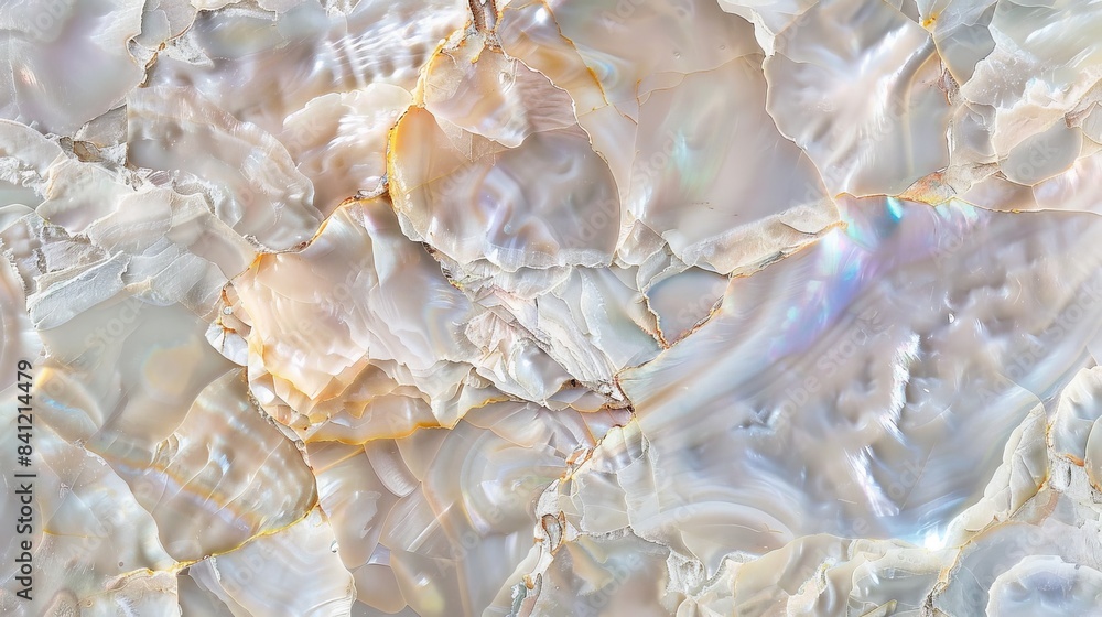 Develop a texture that mimics the shimmering, iridescent quality of mother-of-pearl, with a play of light and color that adds depth and interest. Develop a texture that mimics the shimmering, iridescent quality of mother-of-pearl, with a play of light and color that adds depth and interest.