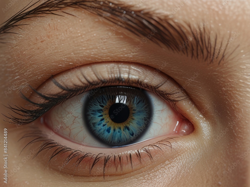 Fototapeta premium realistic close up beautiful eyes