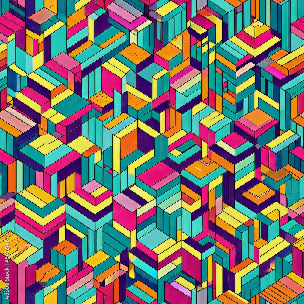 Seamless pattern of glitched-out patterns and textures, resembling a corrupted digital image file, Generative AI Seamless pattern of glitched-out patterns and textures, resembling a corrupted digital image file, Generative AI