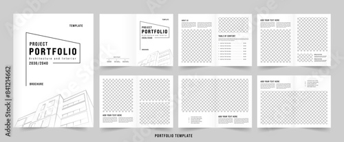 Architecture Portfolio Template, a4 standard size print ready brochure template.