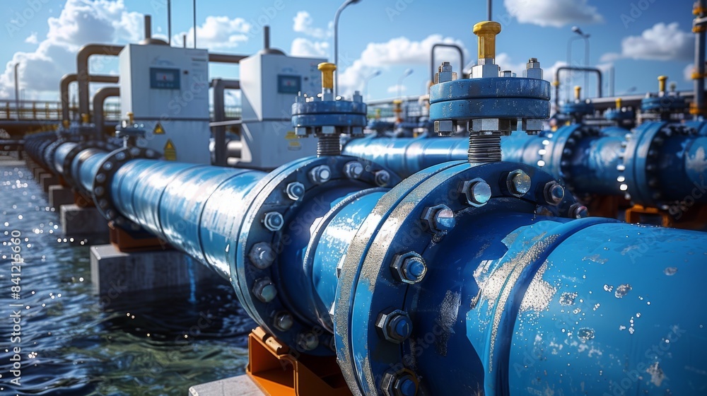 gas storage facility, large pipes gas storage facility, large pipes