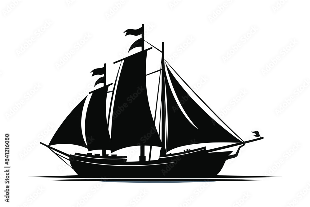 ship silhouette Vector design ship silhouette Vector design