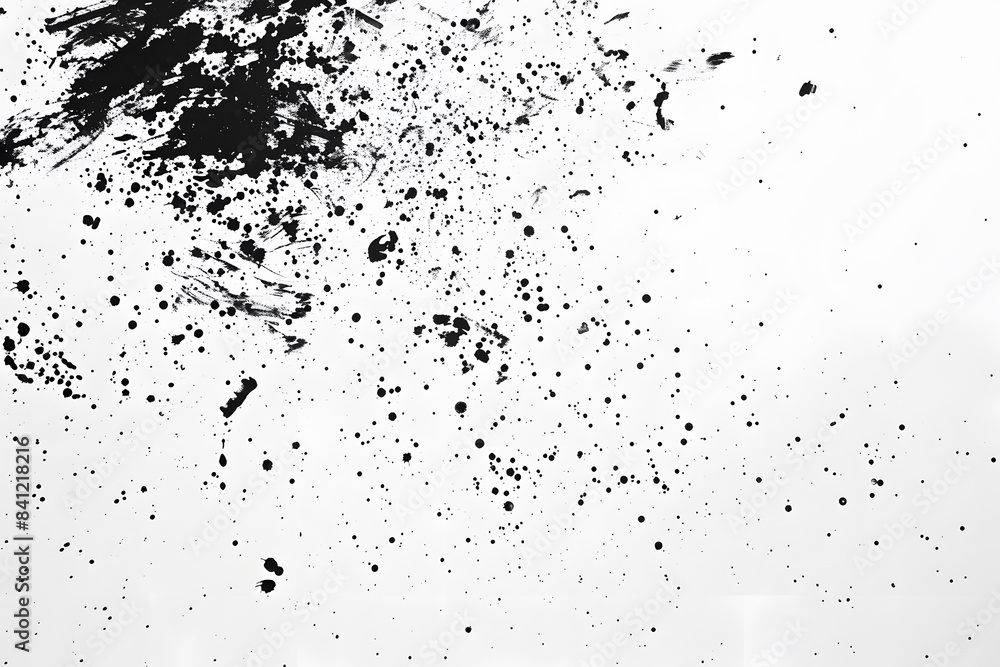 Abstract Ink Splatter on White Background Abstract Ink Splatter on White Background