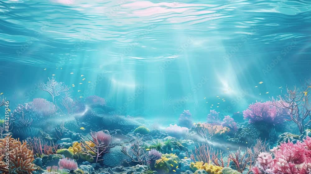 Underwater scene with coral reef Underwater scene with coral reef