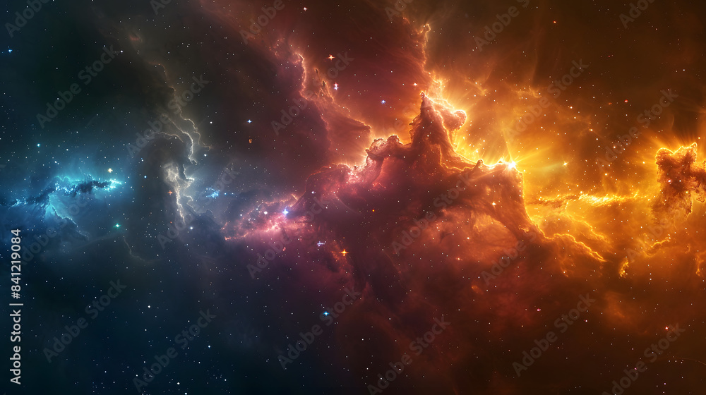 Obraz premium Space nebula and galaxy