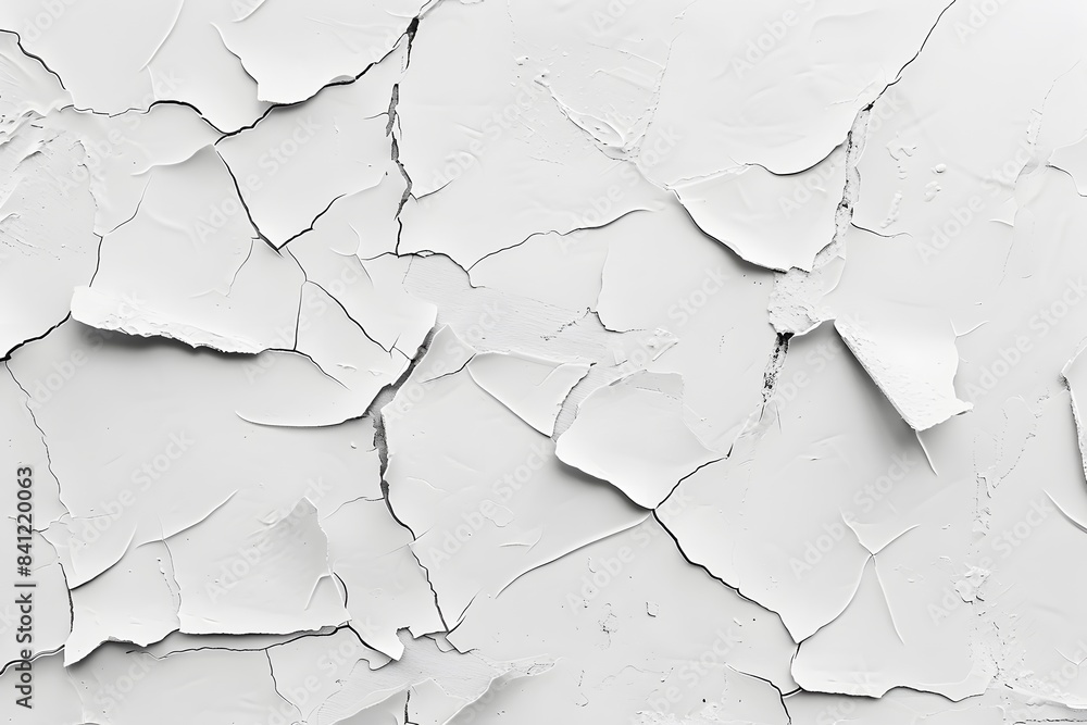 Obraz premium Minimalist White Peeling Paint Texture Background