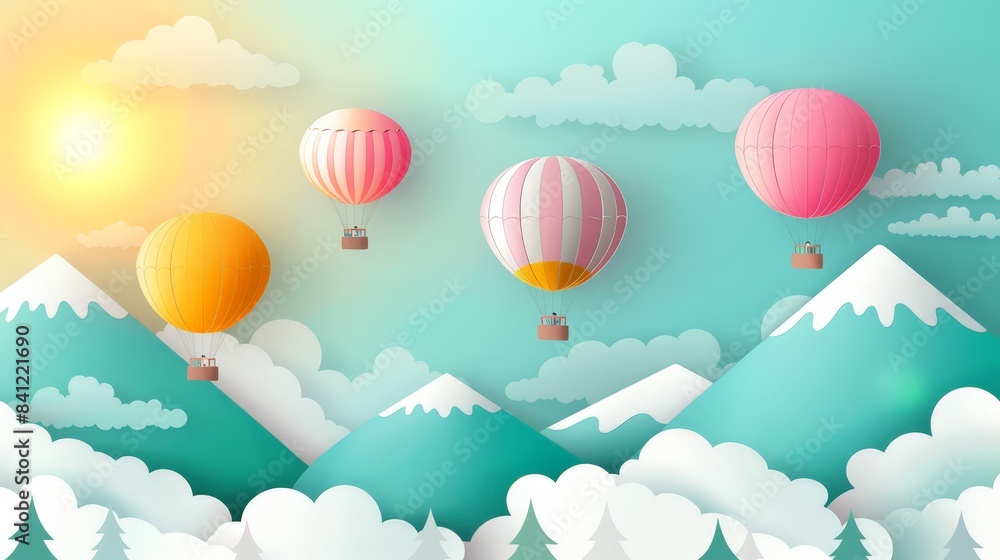 Illustrate a hot air balloon festival with colorful balloons rising into the sky, symbolizing adventure, celebration, and unique experiences. Illustrate a hot air balloon festival with colorful balloons rising into the sky, symbolizing adventure, celebration, and unique experiences.
