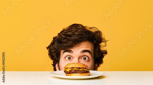 The man with the burger photo
