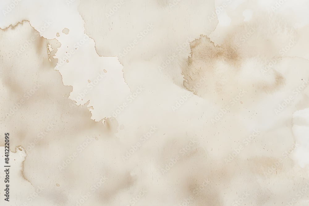 Fototapeta premium Beige Watercolor Background with Old Paper Texture