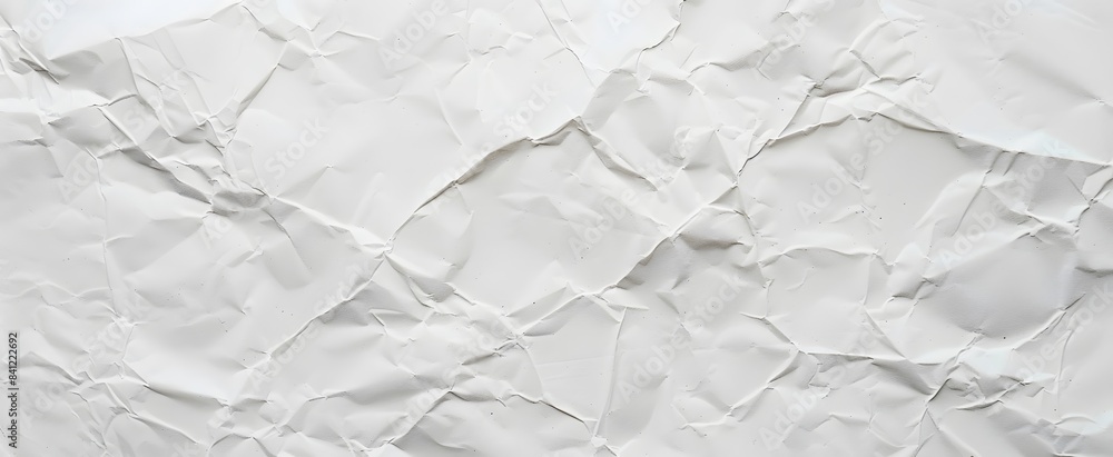 Obraz premium White Crumpled Paper Texture Background