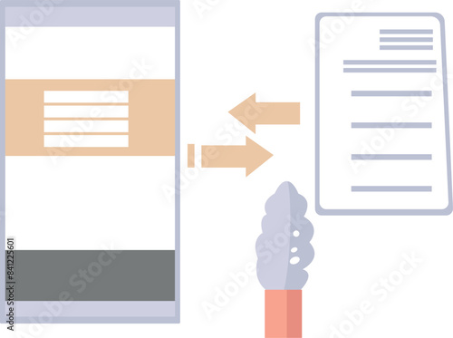 The mobile data is converting into a document file.